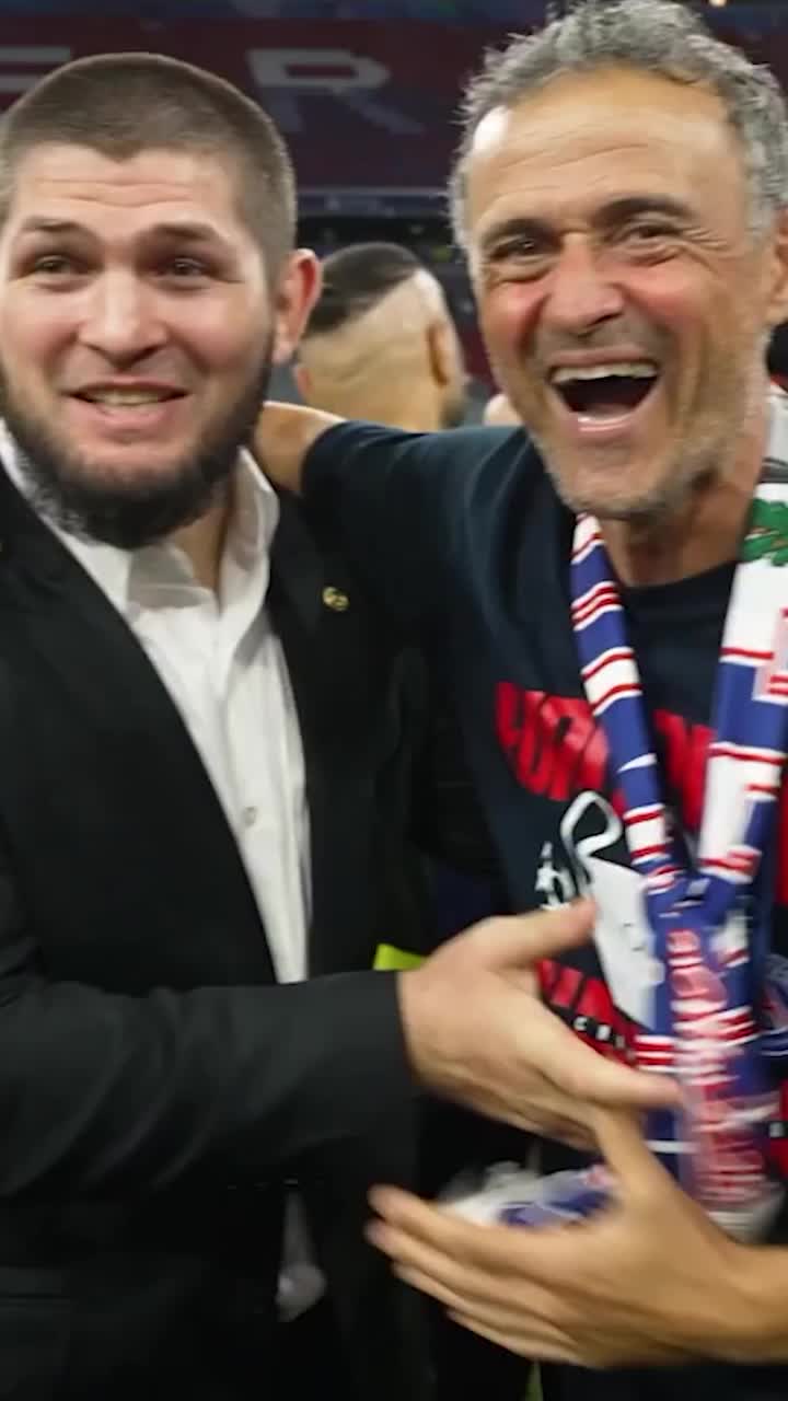„1, 2, 3... Hala Madrid” VIDEO. Khabib Nurmagomedov i-a făcut o farsă lui Luis Enrique, după finala UCL » Reacția antrenorului