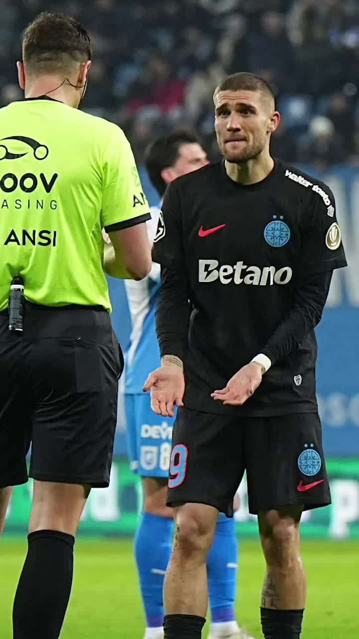 A eșuat golgheterul!  Bîrligea a avut două ocazii mari să egaleze la Craiova. Vârful FCSB   a greșit de fiecare dată