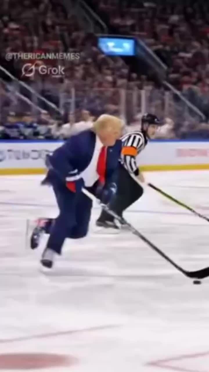 Donald Trump nu se dezminte     VIDEO.  Președintele SUA a publicat un clip creat cu AI în care   se bate  cu jucătorii de hochei ai Canadei