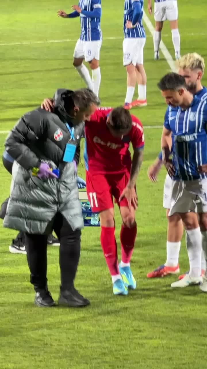 PROBLEME PENTRU MICULESCU    VIDEO+FOTO  O pasă greșită l-a scos din joc! Dureri la genunchiul stâng și   emoții pentru o accidentare serioasă