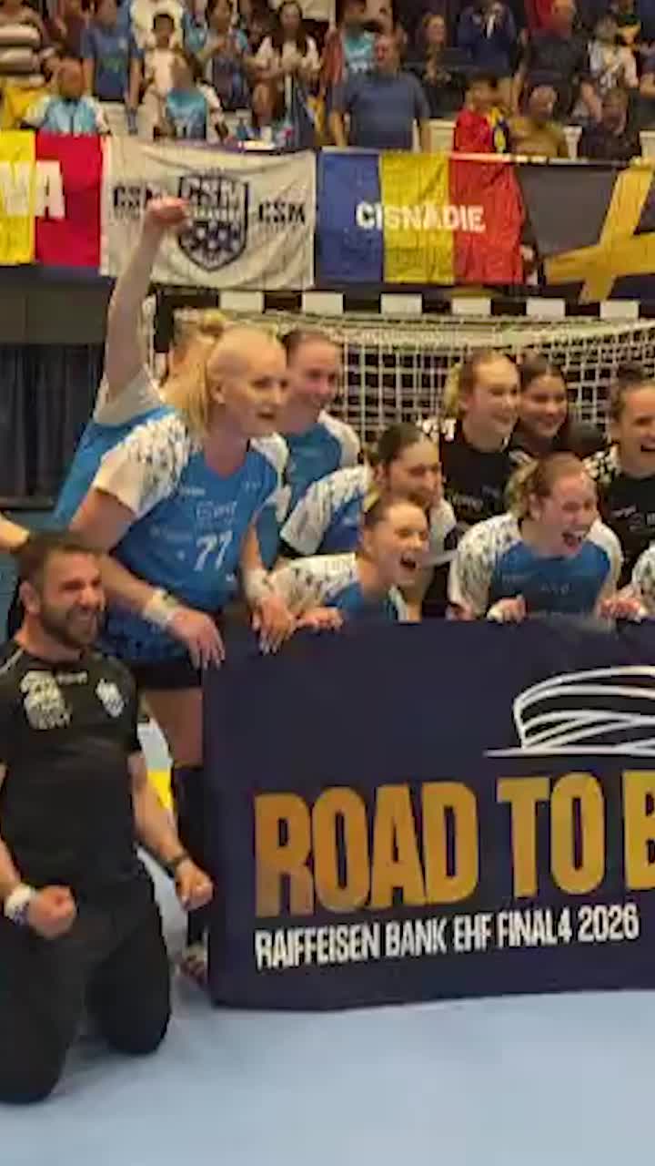  CSM București, &icirc;n Final 4 după 8 ani!   FOTO + VIDEO. &bdquo;Tigroaicele&rdquo; dau de păm&acirc;nt cu Esbjerg și visează la trofeul &nbsp;Ligii Campionilor!