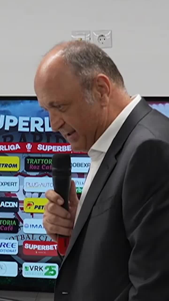 Șucu a luat cuvântul    VIDEO.   Comparația făcută de   patronul Rapidului  la prezentarea lui Daniel Pancu: „Sunt bogat” + ce le-a spus fanilor