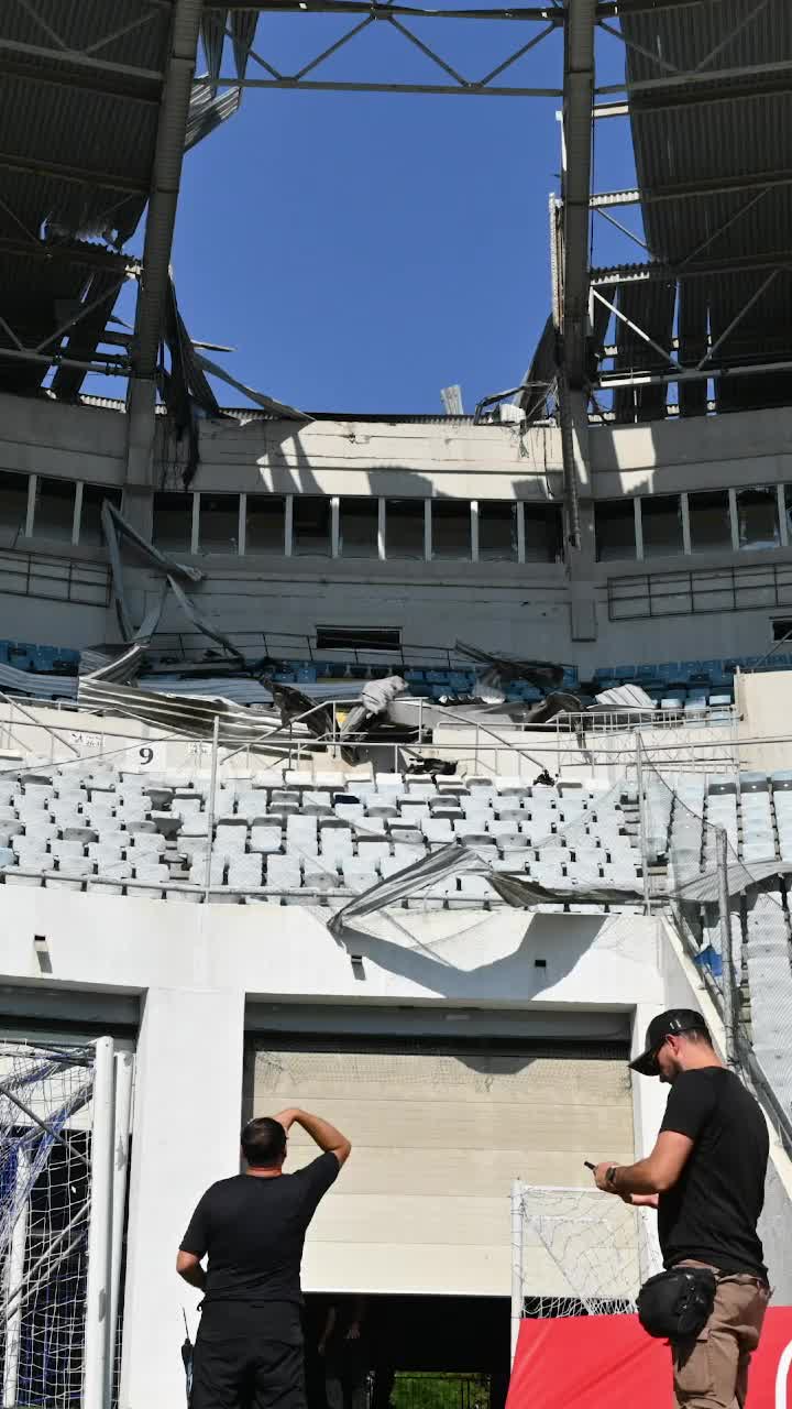 Arenă din Ucraina, bombardată de ruși!    FOTO:  Stadionul unui club important,  avariat serios  în urma ultimelor atacuri