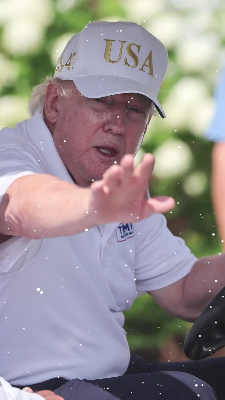 Trump, imagine incredibilă   FOTO.  Președintele american joacă golf  protejat de un lansator de rachete