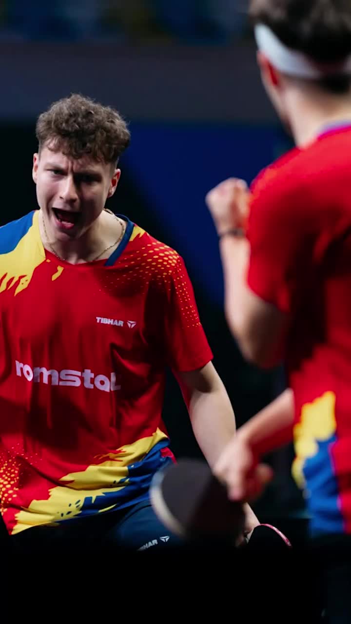 Medalie de aur la tenis de masă!    VIDEO.   Eduard Ionescu și Darius Movileanu  au reușit un parcurs senzațional în Kazahstan